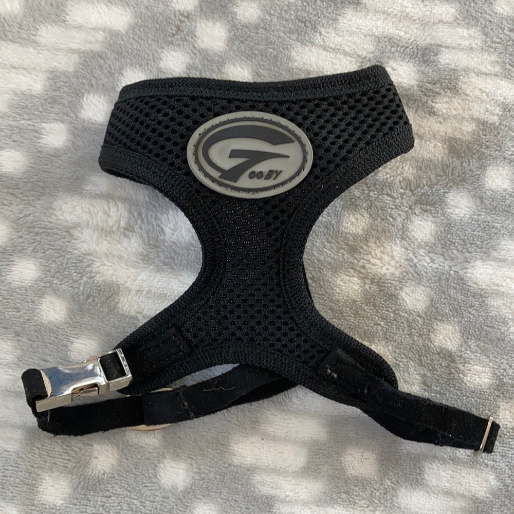 Gooby Black Soft Mesh Harness